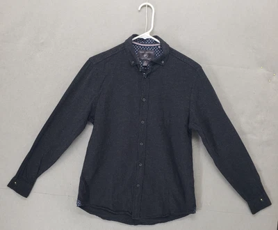 Report Collection Shirt Mens Small Gray Flannel Button Up Long Sleeve Soft Touch - Image 1 of 4