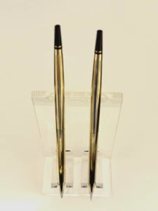 NEW VINTAGE CROSS 12k GOLD-FILLED DESK SET PEN & 0.9mm PENCIL  #5022 #502305 USA - Picture 1 of 8