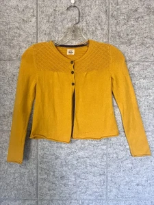 Mini Boden Mustard Yellow Girls Sweater Cardigan Size 6-7Y - Picture 1 of 5