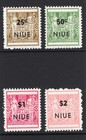 Niue 1967 "Arms" Surcharges set complete superb MNH. SG 135a-138a. Sc 116a-119a.