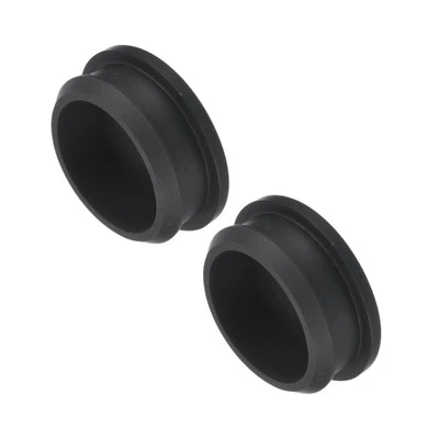 Panel de cubierta de sello redondo 38,6 mm negro 2 piezas tapones de orificio de bloqueo a presión de silicona Foto 1 de 4