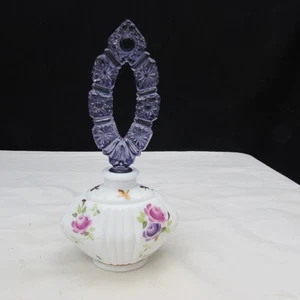 Fenton Milk Glass Hand Painted Perfume Bottle Special Order 2002 W1172 - Picture 1 of 7