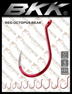 Amo BKK Red Octopus Beak forgiato occhiello mis.1-10/0 - Picture 1 of 8