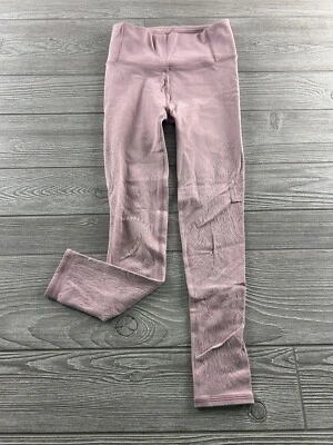 Lululemon Girls Size 4 Pink High-Rise Tight Lace Detail Dance Yoga Athletic Wear - Image 1 of 4
