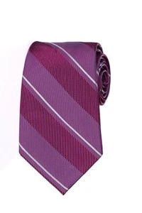Calvin Klein 132911 Purple Stripes Tie - Picture 1 of 1