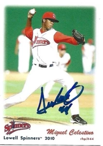 2010 Grandstand Lowell Spinners Miguel Celestino Signed Card - Picture 1 of 1