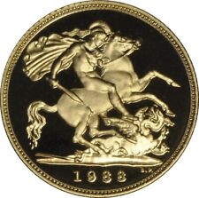 1988 Elizabeth II Proof Gold Half Sovereign. Boxed with COA. Rare. FDC