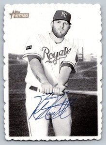 2018 Topps Heritage #14 Mike Moustakas 1969 Topps Deckle Edge High Number