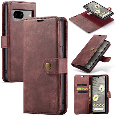 Funda tipo billetera de cuero vintage 2 en 1 para Google Pixel 10 9A 8A 8 7A 7 9 Pro XL Foto 1 de 4