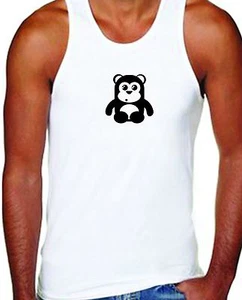 NEU HERREN BEDRUCKT "BABY BÄR" LUSTIGES GRAFIKDESIGN FITNESSSTUDIO 100 % BAUMWOLLE AAA TANK TOP - Bild 1 von 12