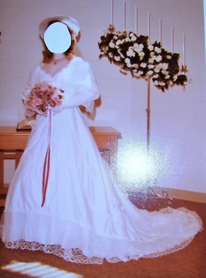 ALFRED ANGELO Southern Belle Victorian Wedding Dress - Waist ~26" sz-6? REDUCED! - Image 1 of 4