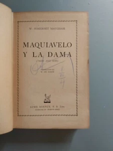 Somerset Maugham - Maquiavelo y la dama (Then and now) - 1a edicion 1947 - Picture 1 of 5