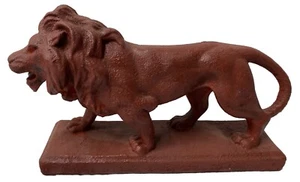 Antiguo león de terracota con efecto óxido. Prototipo de Averly. 43x17x13. Ver - Imagen 1 de 2