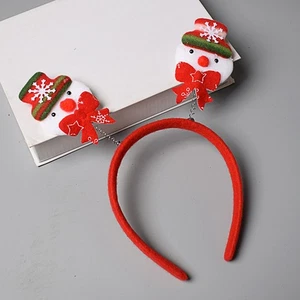 5PCS Christmas Headband Decorative Snata Head Snowman Head Hair Hair - Picture 1 of 12