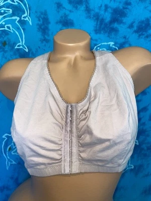 Sujetador cómodo Glamorise 1908 nude cierre frontal algodón T trasero sin cables 44DD/F Foto 1 de 4