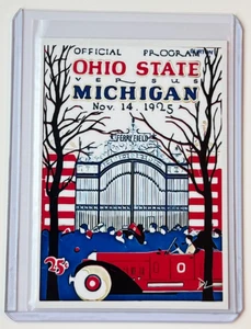 1925 Ohio State Buckeyes Vs. Michigan Wolverines Artist Signed Program Card 5/10 - Picture 1 of 2