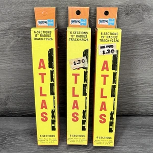N Atlas Curved Track #2526 Lot of 3 Nickel Silver 19" R 6 Sections NOS S2986 - Picture 1 of 8