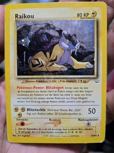 Raikou 13/64 Neo Revelation Holofoil German Heavily Played Unlmited Pokémon TCG - Picture 1 of 2