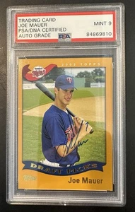 2002 Topps Joe Mauer Autographed Rookie RC PSA 9 Auto #622 Minnesota Twins  - Picture 1 of 2