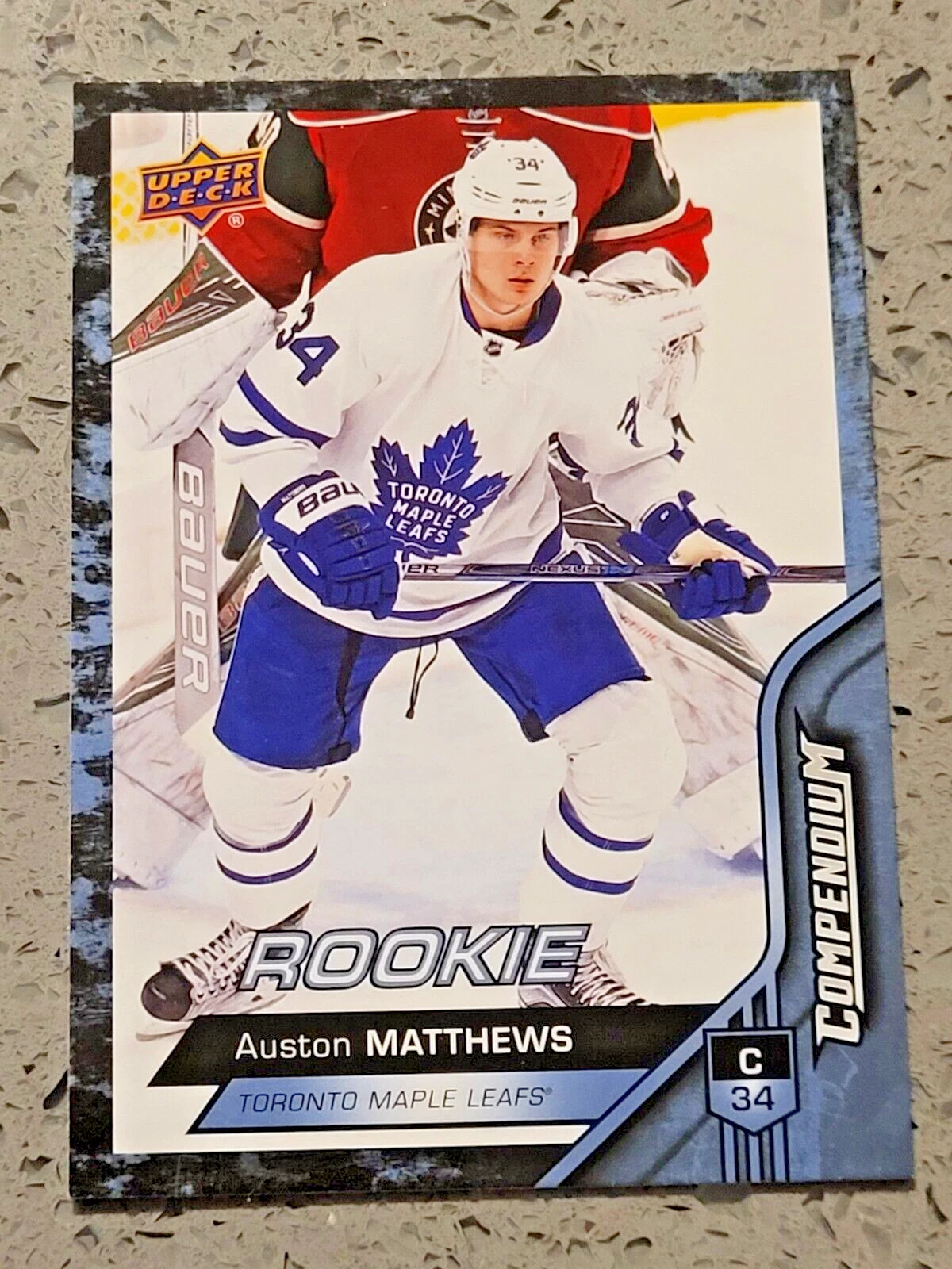 2016-17 Upper Deck Compendium Blue Auston Matthews #900 Rookie Card RC