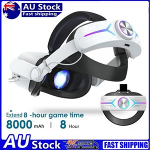 VR Headset Elite Head Strap Band With Battery Power Bank For Meta Oculus Quest 2