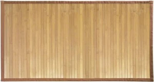 iDesign Formbu Tappetino in Bambù Tappeto Runner per Bagno, 21" x 34", Legno Naturale - Foto 1 di 5