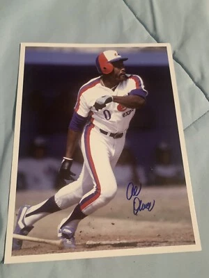 Foto de béisbol autografiada por Al Oliver 8 x 10 MONTREAL.  7x All Star. Foto 1 de 2