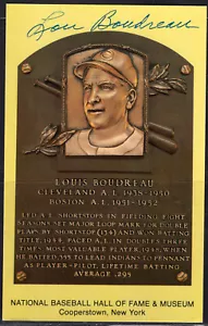 Lou Boudreau Autograph on HOF Plaque - Picture 1 of 1