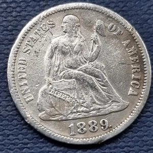 1889 Seated Liberty Dime 10c Better Grade XF #62453 - Picture 1 of 2