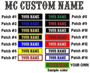 BIKER, MC CUSTOM NAME EMBROIDERED PATCH, IRON ON FAST SHIPPING, USA SELLER - Picture 1 of 6