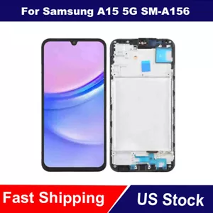 For Samsung A15 5G SM-A156U A156E SM-A156B LCD Display Screen Digitizer Frame - Picture 1 of 7