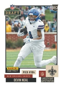 DEVIN NEAL 2025 PANINI DRAFT NIGHT GRADED GEM-MT 10 ROOKIE SAINTS Presale - Picture 1 of 4