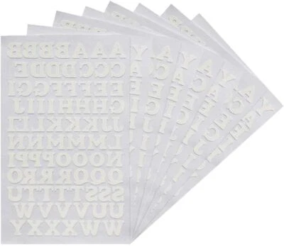 Iron on Flock Letters 3/4-Inch Transfer, 8 Sheets (White) White - 8 sheet - Image 1 of 4