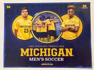 UNIVERSITY OF MICHIGAN 2021 MEN'S SOCCER POSTER 16" X 12" NEW  - Picture 1 of 2