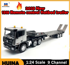 HUINA 1318 1:24 Big RC Truck & Trailer Set 9CH Construction Flat Bed Carrier Toy
