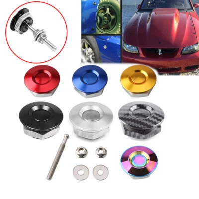 Quick Release Latch Lock Clip Push Button Bonnet Car Hood Pins Lock Clip Bumper - Image 1 of 4