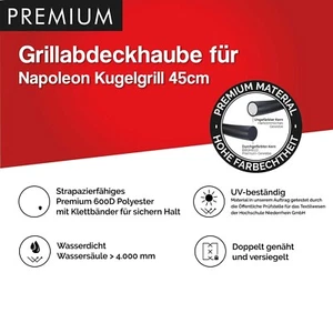 Premium Grill Abdeckhaube für Napoleon Holzkohle Kugelgrill 45 cm - Bild 1 von 7