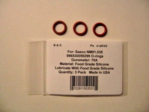 3 Seaco  NM01.035, 996530059399 O-rings / R&S 2-9SAE / FDA Silicone - Picture 1 of 2