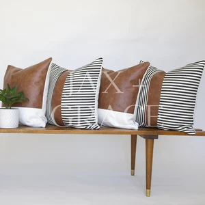 New Set of 4 Accent Pillows Decorative Pillows Farmhouse Throw Pillows Covers - Picture 1 of 8