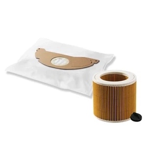 20 bolsas de aspiradora + filtro para Kärcher WD2 MV2 WD 2.200 WD 2.250 6.904-322.0 - Imagen 1 de 1