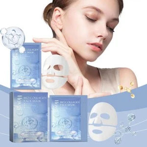 Bio Collagen Face Mask Fine Line Remover Shrink Pores Moisturizing Refresh S2T8 - Picture 1 of 14