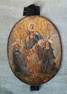 Madonna col Bambino con Santo domenicano e Santo.ex voto dipinto