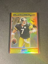 2007 Bowman Chrome Ben Roethlisberger GOLD REFRACTOR /50 Steelers BC120 RARE SP