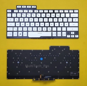 DE Tastatur Asus ROG Zephyrus G14 GA401 GA401I GA401M mit Beleuchtung - Weiss - - Bild 1 von 2