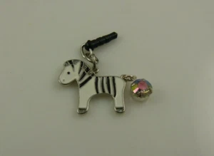 cute zebra cell phone fits Ipad charm ear cap dust plug - Picture 1 of 4