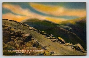 Postal White Mountains, N.H. The Automobile Road Up Mt. Washington 49 Sunset - Imagen 1 de 2