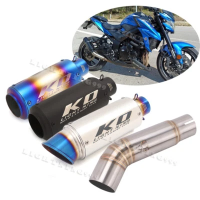 Tubo de ligação média deslizante pontas de tubo de escape para motocicleta Suzuki GSR750 GSXS750 BK750 - Imagem 1 de 4