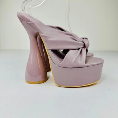 Cape Robbin Evalyn Platform Heels Women's Size 10 Lilac Retro Fashion Mules - Image 1 of 4