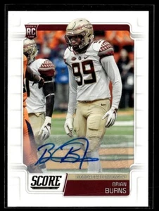 2019 SCORE ROOKIE AUTO BRIAN BURNS FLORIDA STATE - Picture 1 of 1