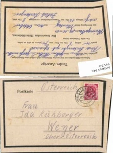 94132,Postkarte Todes Anzeige ravensburg - Weyer a.d. Enns 1951 - Picture 1 of 1